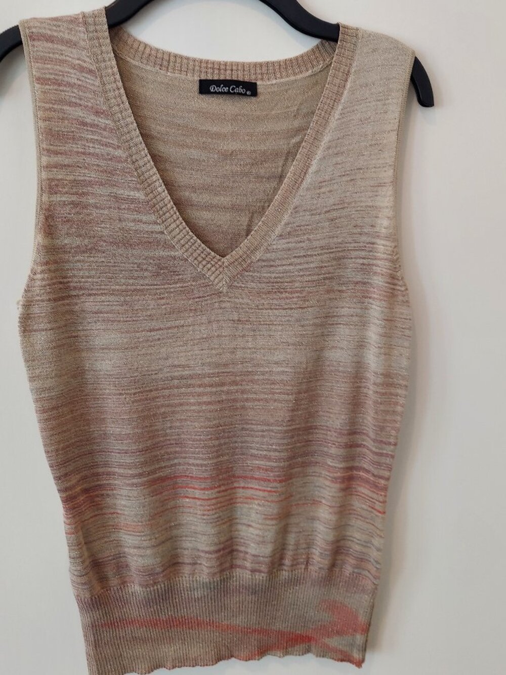 Dolce Cabo Lightweight V-neck Top Polyester mix SZ S
